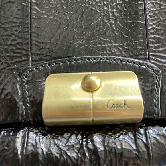 Coach Black and Gold Clutch Wristlet - Picture 3 of 6